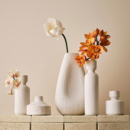 Alena Vase 16cm / White Chalk