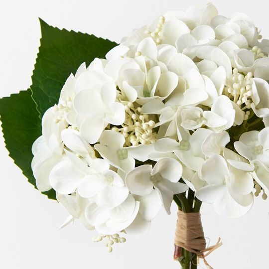 Hydrangea Bouquet 33cm / White