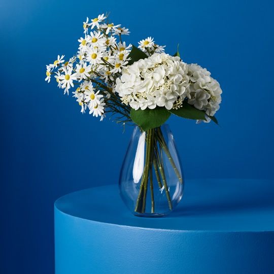 Hydrangea Bouquet 33cm / White