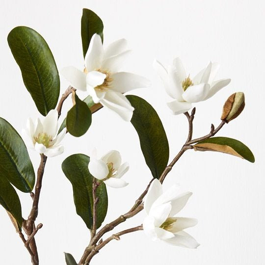 Magnolia Pearl Spray 83cm / White