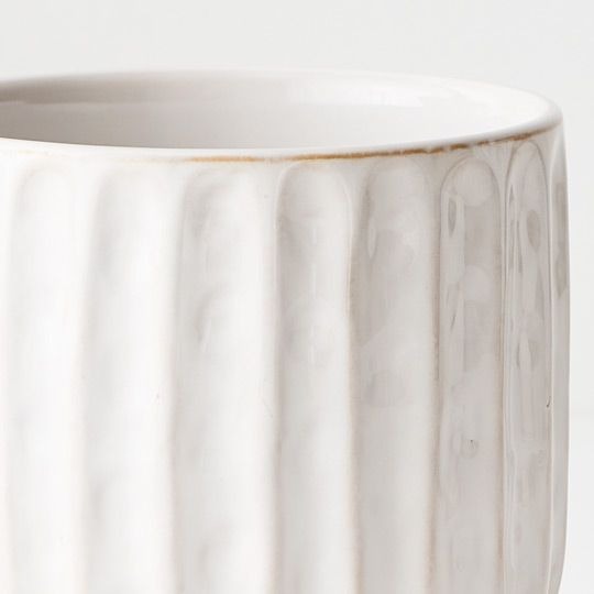 Pot Clovelly w/saucer White 12x12