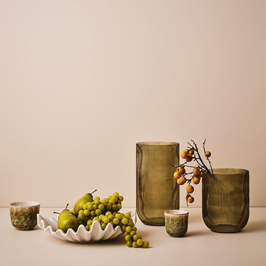 Ripple Bell Vase 21cm / Olive