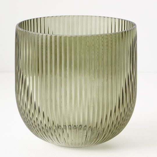 Ripple Bell Vase 15cm / Olive