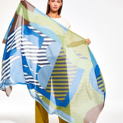 Carte Postale Scarf / Blue