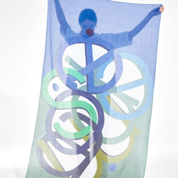 Icone Scarf / Green + Blue