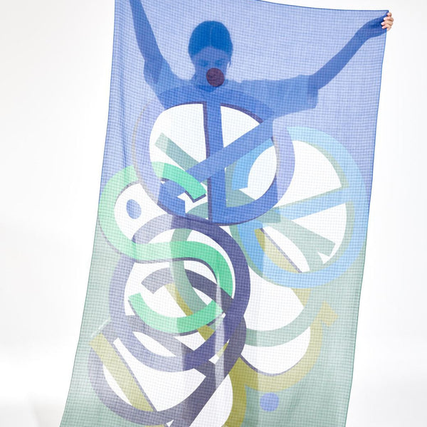 Icone Scarf / Green + Blue