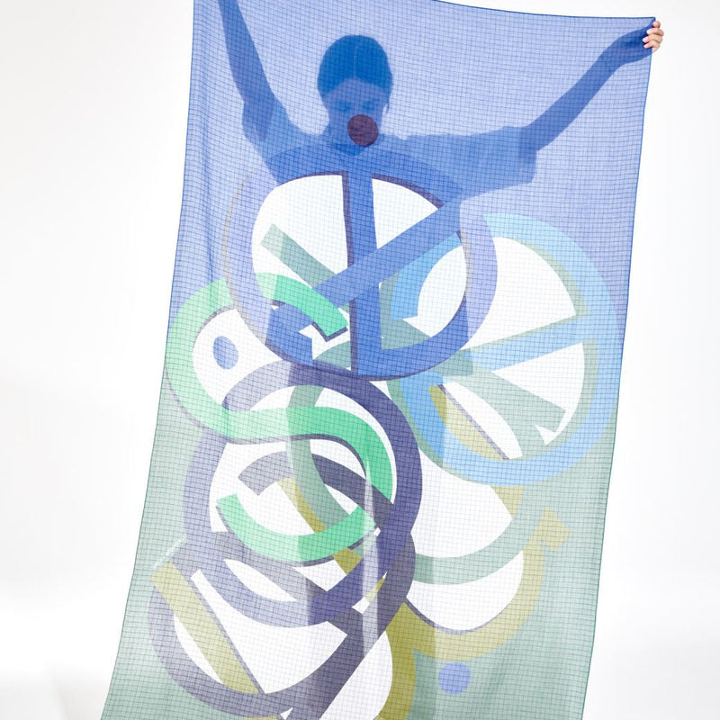Icone Scarf / Green + Blue