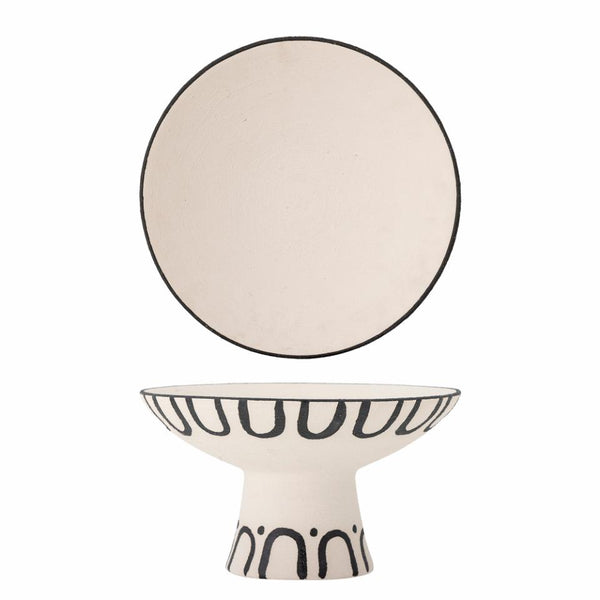 Mayotte Pedestal Bowl / Black