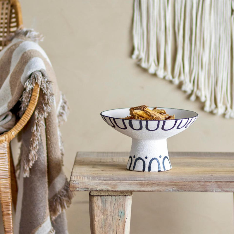 Mayotte Pedestal Bowl / Black