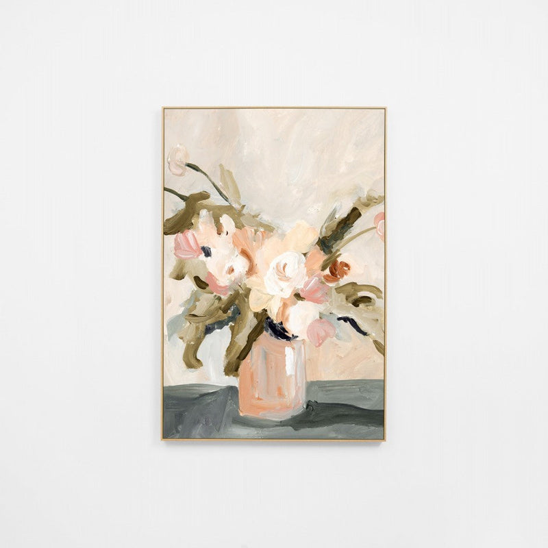 Grand Bouquet Peach Canvas / Framed