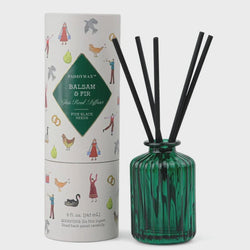 Holiday Ribbed Glass Diffuser / Balsam + Fir