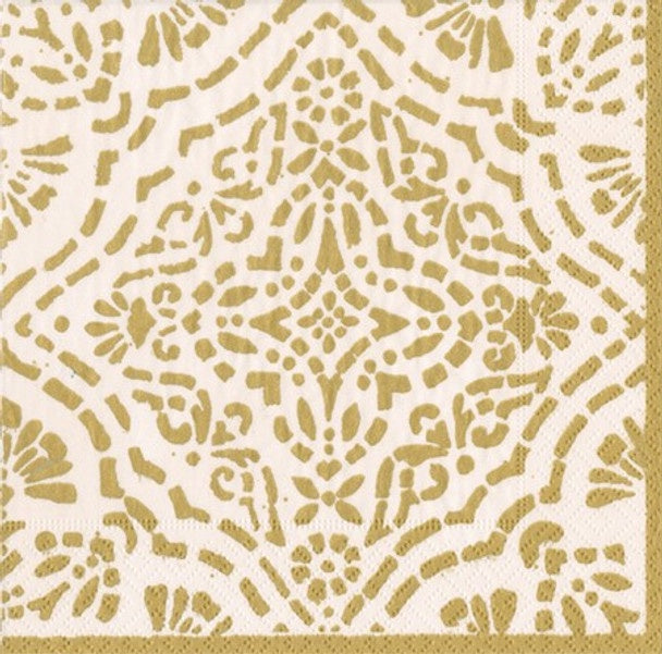 Lunch Napkins / Annika Ivory + Gold