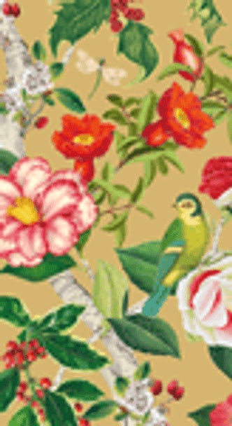 Guest Towel Napkin / Christmas Chinoiserie Gold