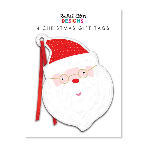 Gift Tag Die Cut Pack 4 / Santa