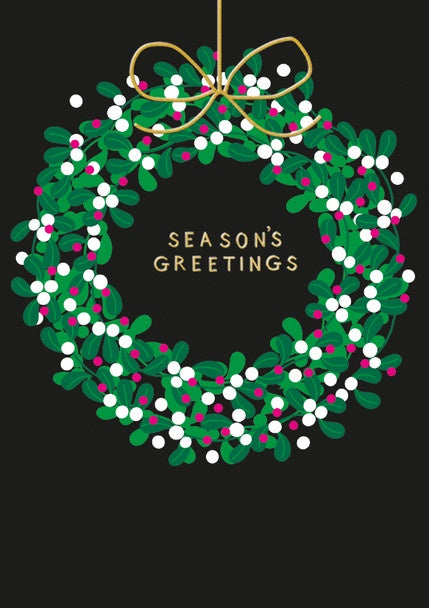 Seasons Greetings Wreath Card