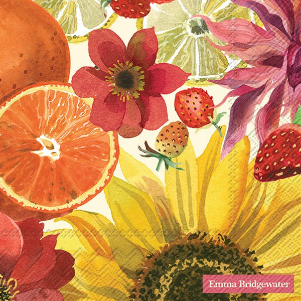 Lunch Napkins / Emma Bridgewater Fruits & Flowers Cream