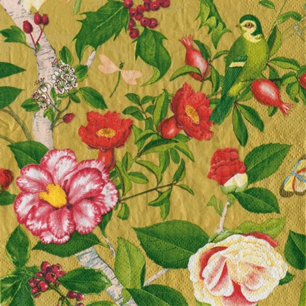 Cocktail Napkins / Christmas Chinosierie Gold