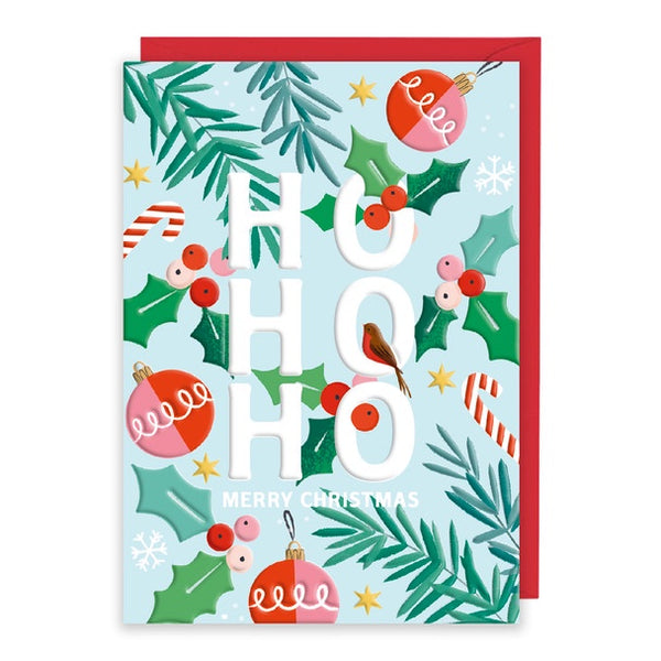 Ho Ho Ho Holly Card