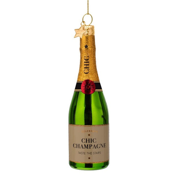 Glass Ornament / Champagne Bottle