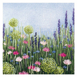 Jo Butcher Card / Mixed Flowers Embroidery