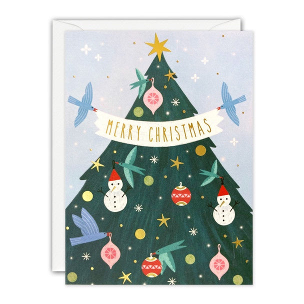 Christmas Card / Tree with Birds