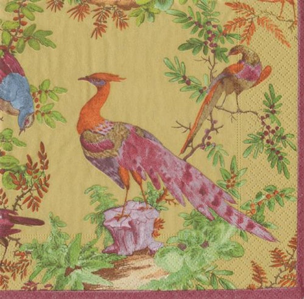 Lunch Napkins / Chelsea Birds Gold