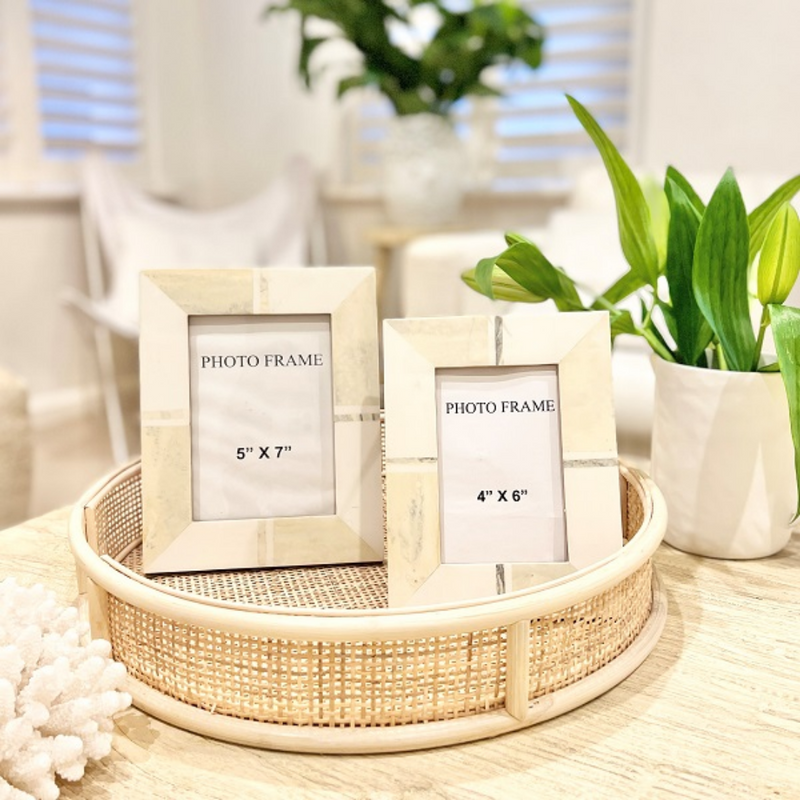 Indi Frame / Antique Bone Bamboo