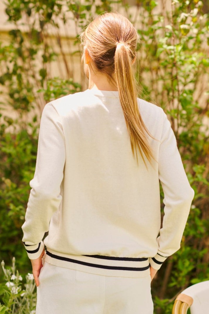 Kingston Sweater / Club White French Navy