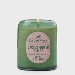 Vista Glass Candle Green 5oz / Cactus Flower + Aloe