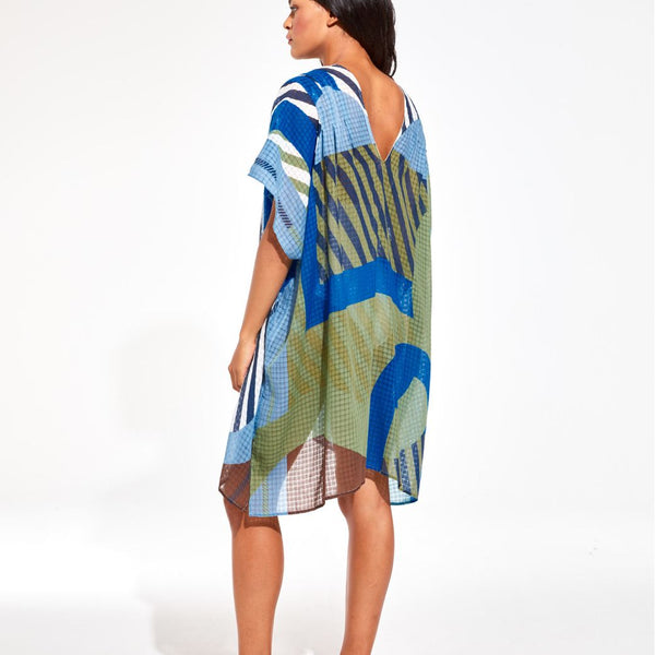 Elia Carte Kaftan Dress / Blue