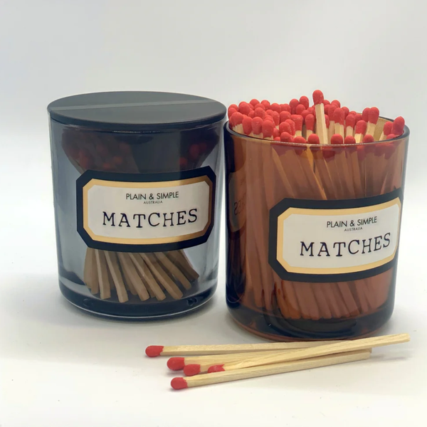 Large Smoke Grey Glass Matches