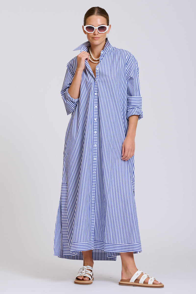 Sybil Oversized Dress / Navy Stripe