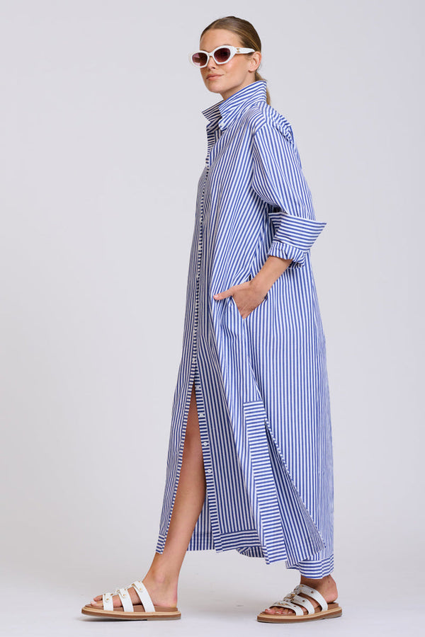 Sybil Oversized Dress / Navy Stripe