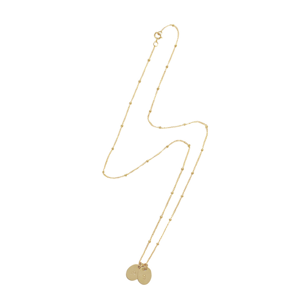 Kat Double Oval Charm Gold