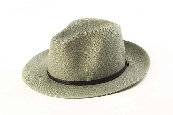 Borsalino Hat w Leather Strap / Almond