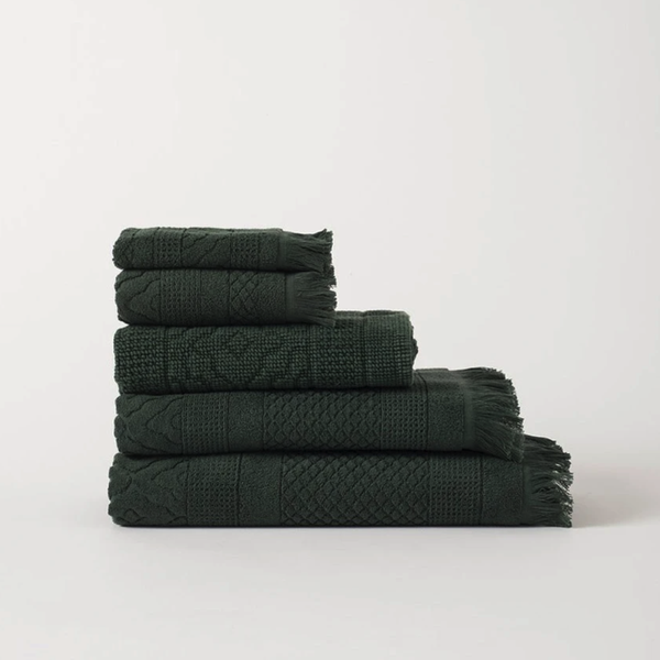 Jacquard Face Cloth / Moss