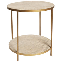Manhattan Round Lamp Table / Gold
