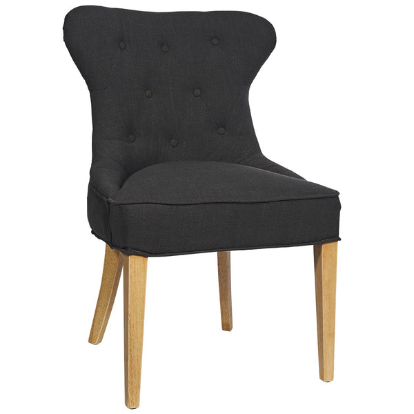 Haven Buttonback Dining Chair / Charcoal