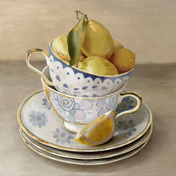 Teacups + Saucers Painting