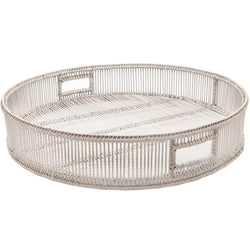 Pavillion Kyra Round Tray White Wash - Large