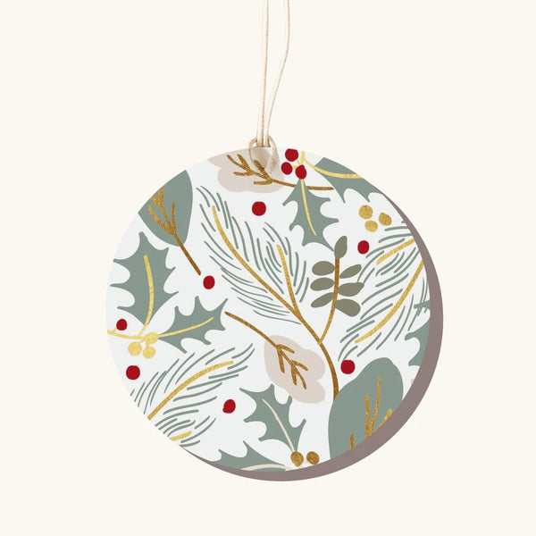 Greenery White Gift Tag