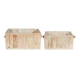 Slatted Wooden Box / Large
