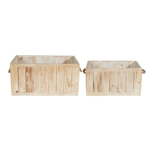 Slatted Wooden Box / Large
