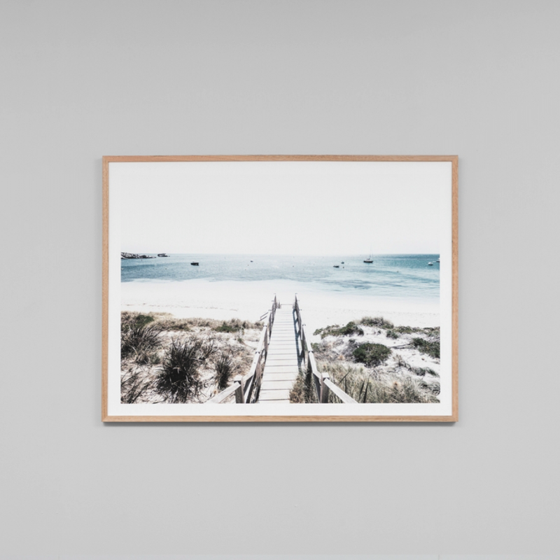 Blue Bay Walk Print / 140 x 100