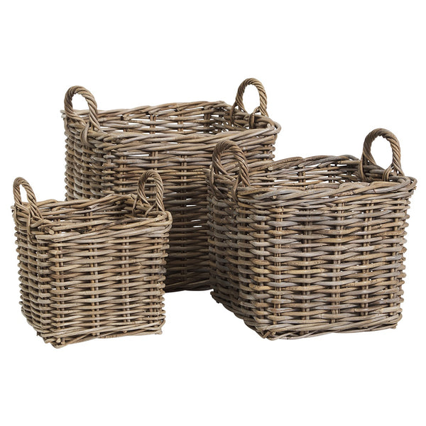 Corbeille Square Log Basket Small