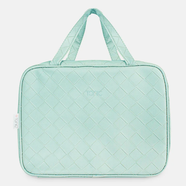 Woven Hanging Cosmetic Bag / Teal