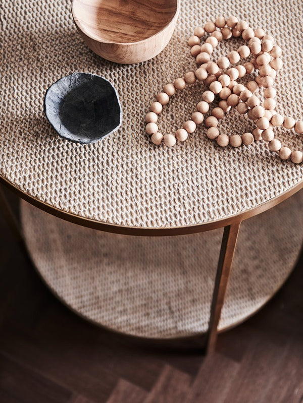 Manhattan Round Lamp Table / Gold