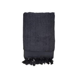 Charcoal Ribbed Bath Towel