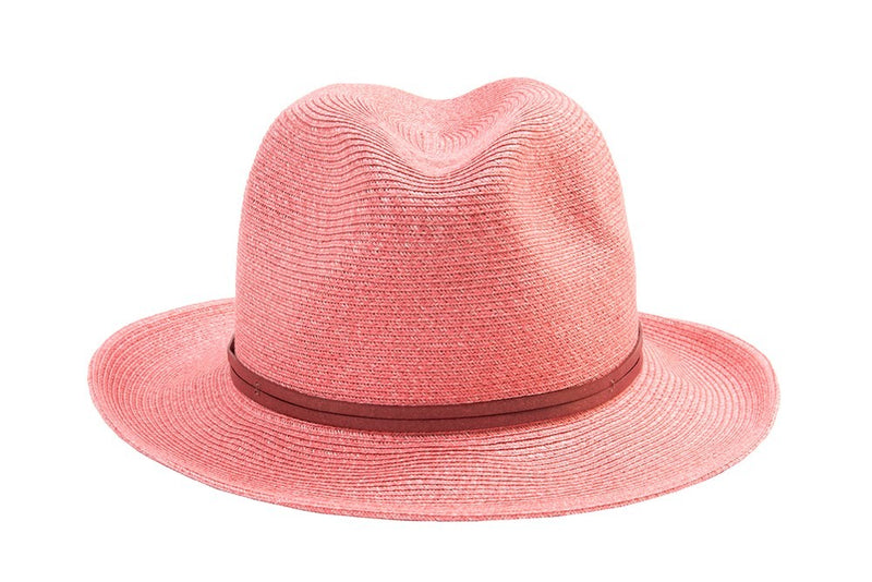 Borsalino Hat w Leather Strap / Rosa