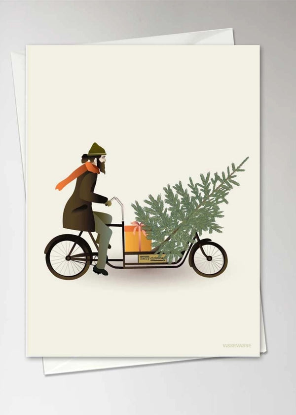 Bike with Christmas Tree Card